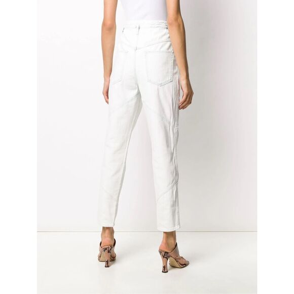 Isabel Marant Nadeloisa Whitewash High Rise Tapered Leg Jeans Size 4 (36) - Picture 2 of 15